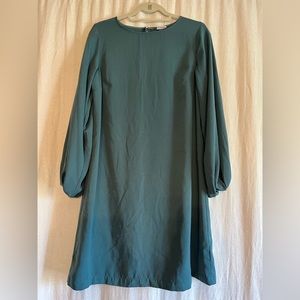 A New Day Long Sleeve Dress | Muted Forest Green
